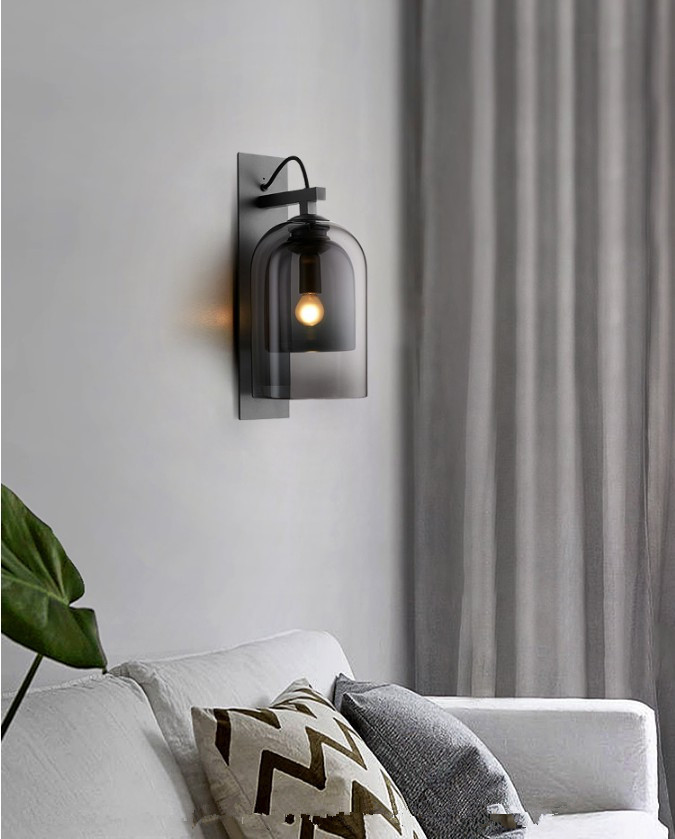 Nordic Modern Minimalist Generation Wall Lamp LED Light Source Creative Wrought Iron for Living Room Bedroom Study Aisle