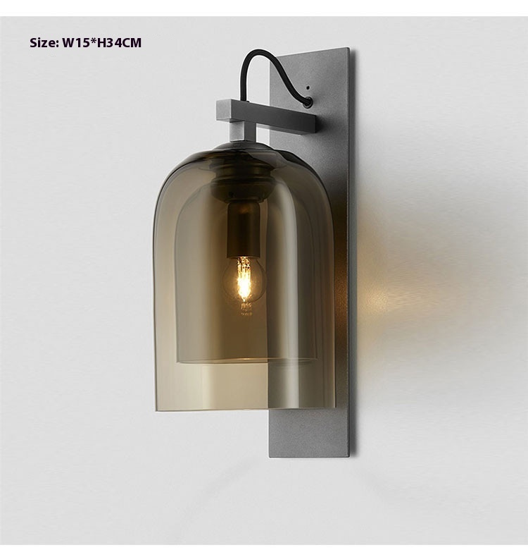 Nordic Modern Minimalist Generation Wall Lamp LED Light Source Creative Wrought Iron for Living Room Bedroom Study Aisle