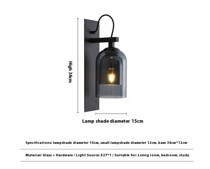 Nordic Modern Minimalist Generation Wall Lamp LED Light Source Creative Wrought Iron for Living Room Bedroom Study Aisle