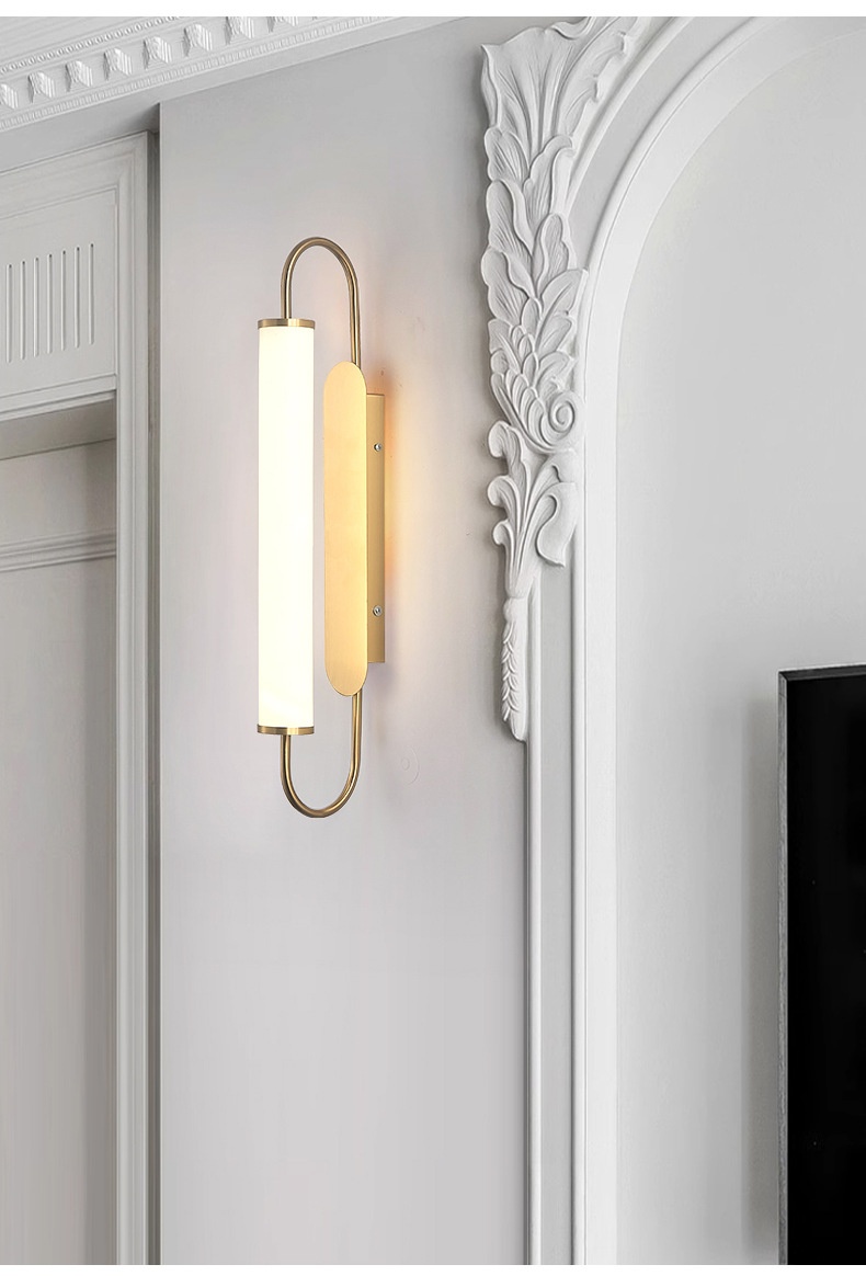 Nordic Creative LED Wall Lamp Light Luxury New Style for Bedroom Living Room Hotel Guest Room Iron Body Wall Lamp Simplicity