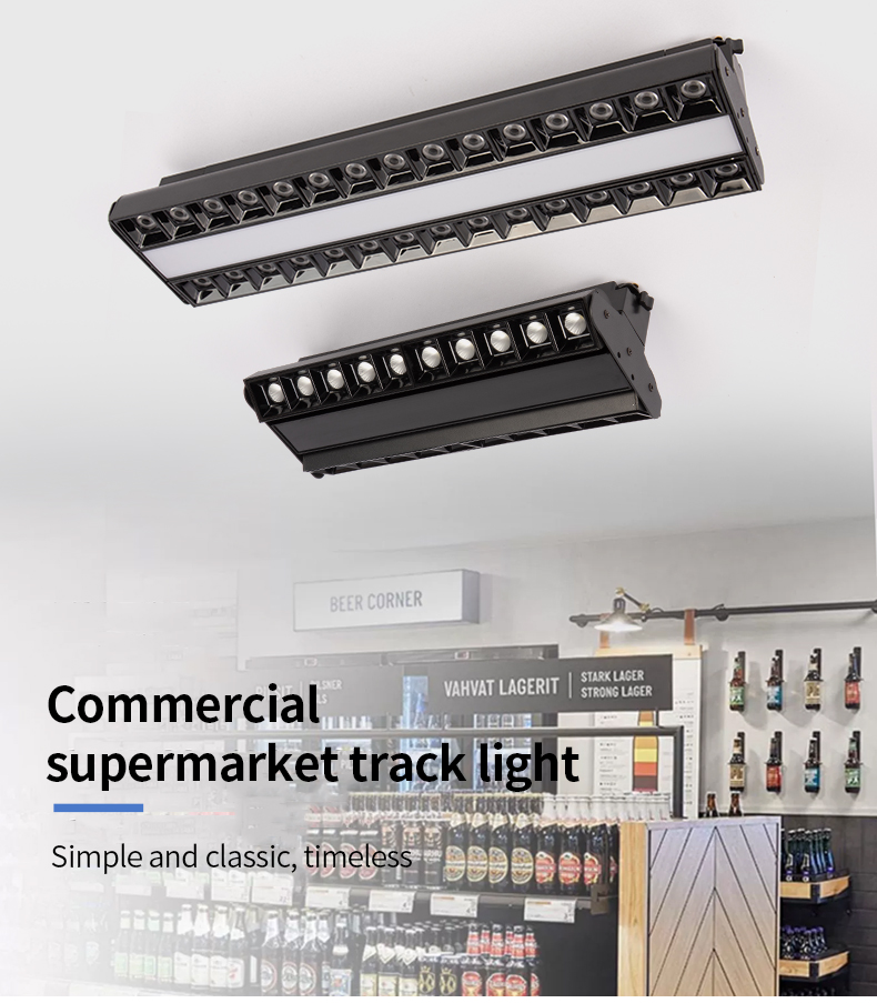 2024 Modern LED Track Light Tunable Spot Adjustable Direction Lamp for Supermarket Superb Linear Track Lighting