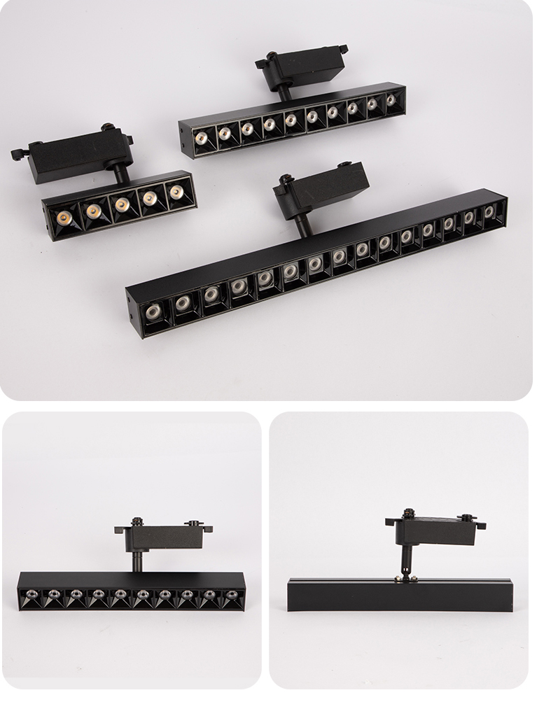 Modern 10W 20W 30W Commercial Cob LED Track Linear Lamp Adjustable Angle Aluminum Body Rail Light for Shop Lighting