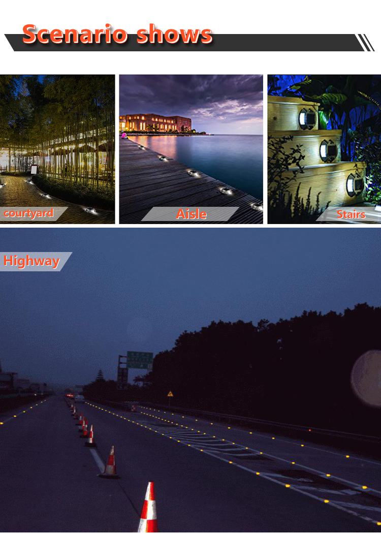 New Flat Ground Solar Lights Power LED Outdoor Road Light Driveway Pathway Dock Path Ground Step Light for Highway Use