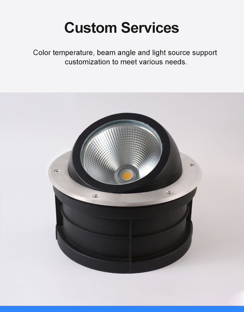 RGB COB Aluminium Garden Spotlight IP65 Rated LED Underground Decorative Lighting for Yard Home Party Buried Lamp