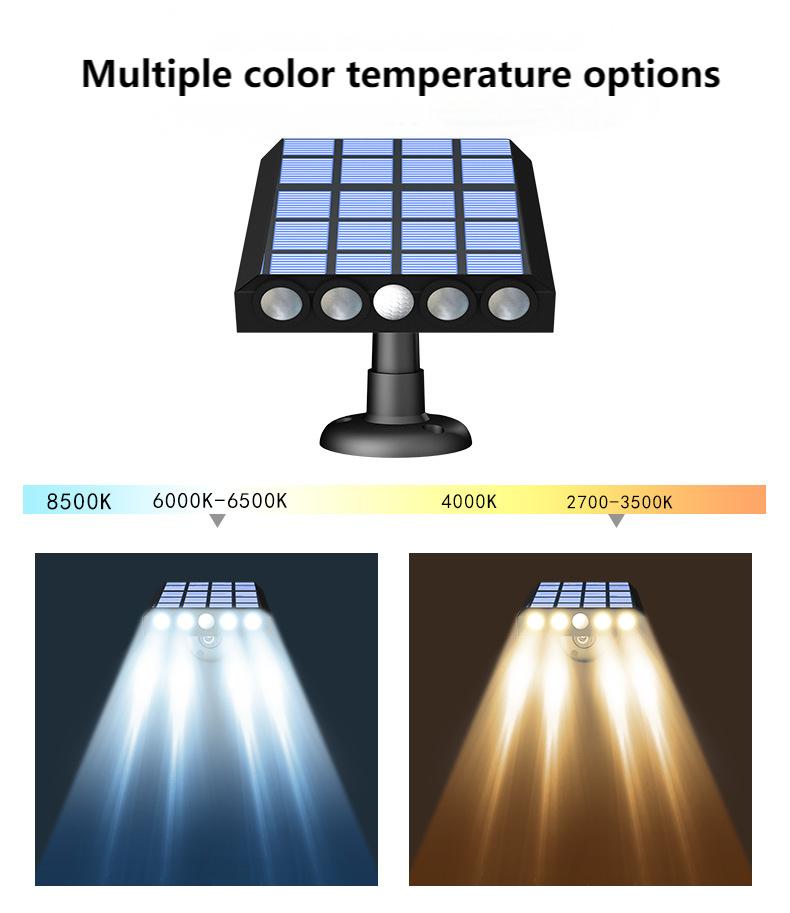 Super Bright IP65 Waterproof Solar Wall LED Garden Lights DC Landscape Intelligent Human Sensing Simulation Camera Anti-theft