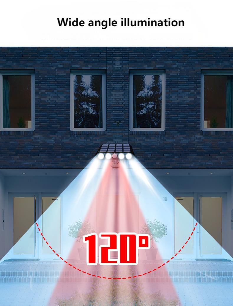 Super Bright IP65 Waterproof Solar Wall LED Garden Lights DC Landscape Intelligent Human Sensing Simulation Camera Anti-theft