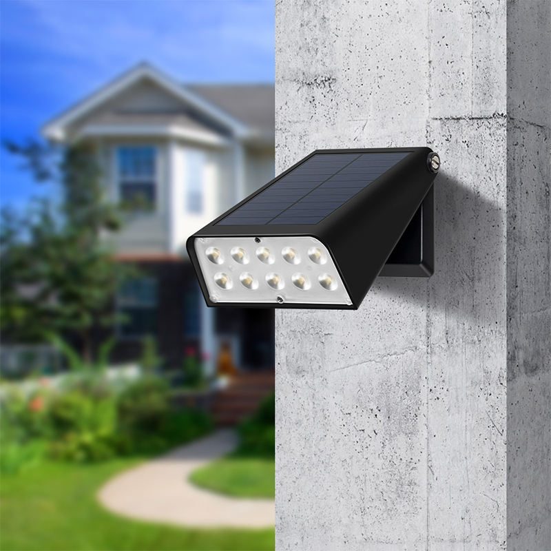 Mini LED Solar Garden Lights Waterproof IP65 Wall Mounted Decorative Lighting Wireless Battery Solar Panel Power Supply Plastic
