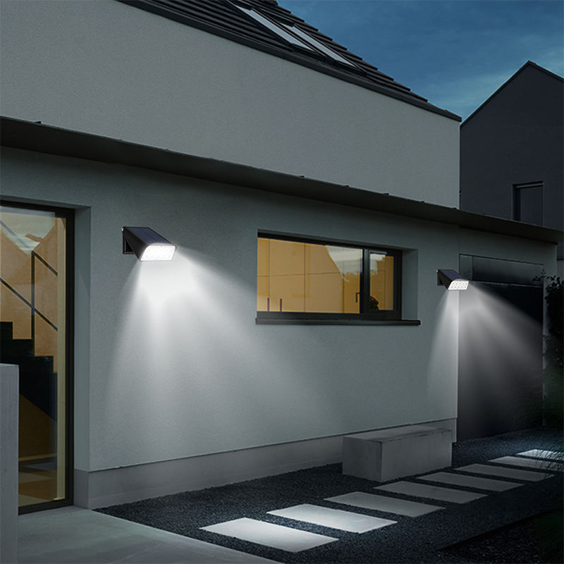 Mini LED Solar Garden Lights Waterproof IP65 Wall Mounted Decorative Lighting Wireless Battery Solar Panel Power Supply Plastic