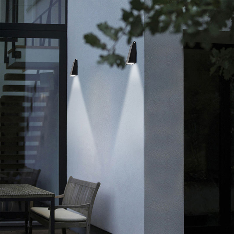 Mini LED Solar Garden Lights Waterproof IP65 Wall Mounted Decorative Lighting Wireless Battery Solar Panel Power Supply Plastic