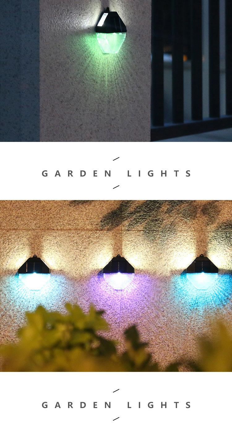 IP65 Waterproof Outdoor Solar LED Wall Lamp Garden Landscape Decorative Exterior Wall Washer Lights for Daytime Use