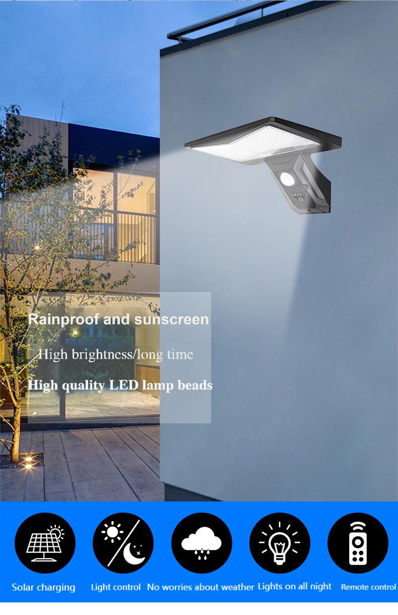 Automatic LED Solar Garden Lights with Human Body Induction IP65 Waterproof Outdoor Lighting