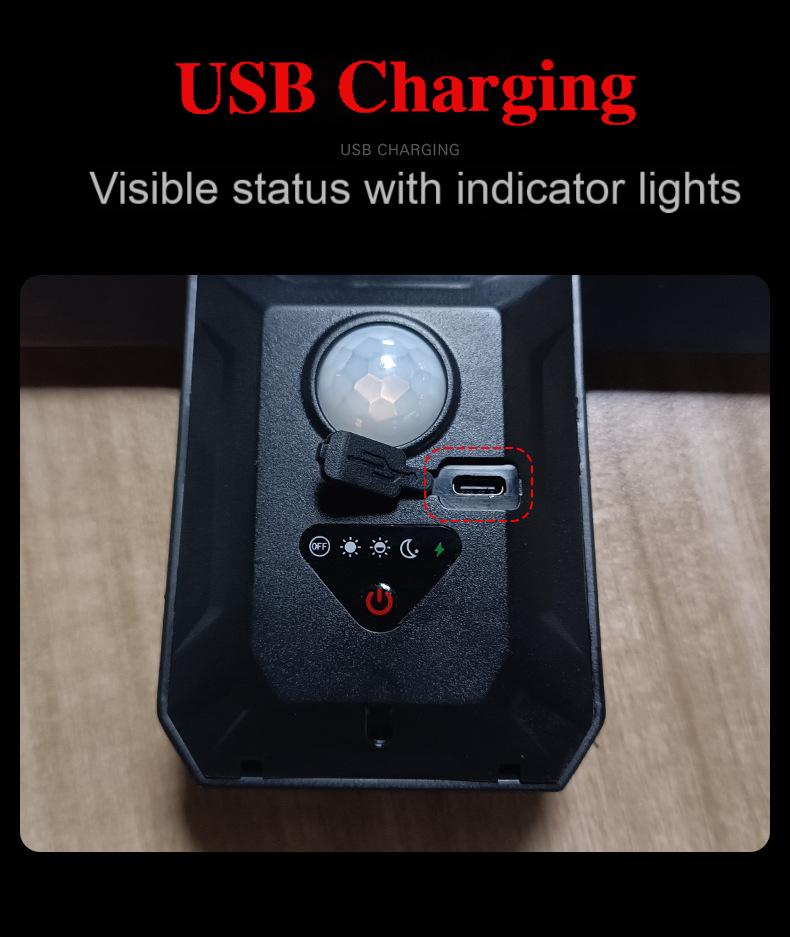 Automatic LED Solar Garden Lights with Human Body Induction IP65 Waterproof Outdoor Lighting