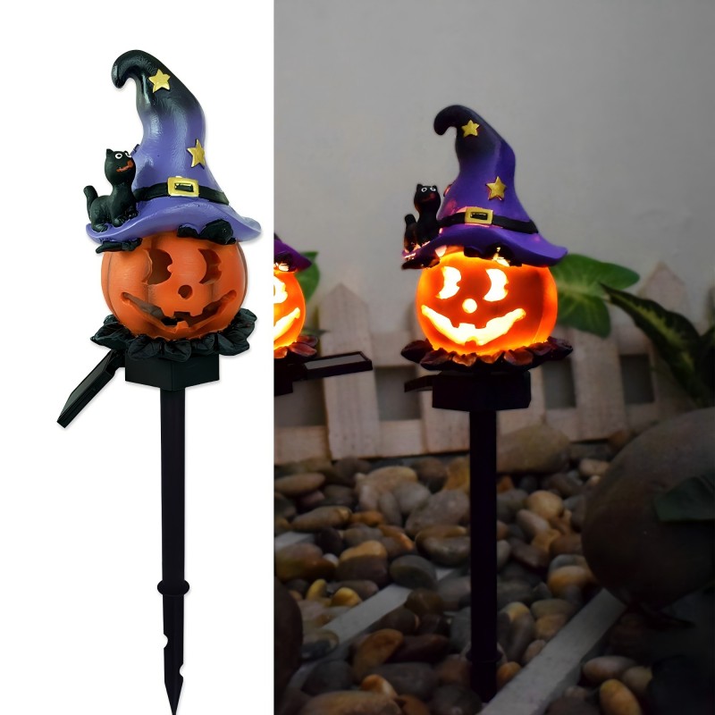 Waterproof Wizard Pumpkin Ghost Solar LED Halloween Light HWL1100