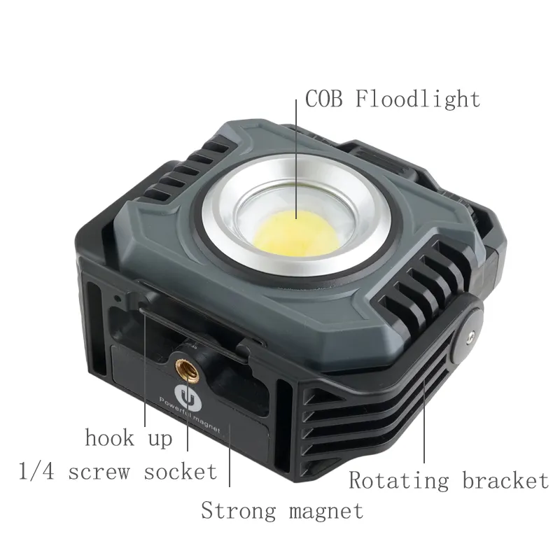 New Cob Working Lights Built-in Battery Type C Charging Tent Light Portable Long-range Magnetic Inspection Lamp