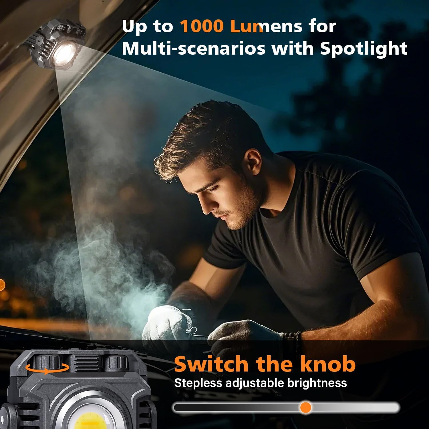 New Cob Working Lights Built-in Battery Type C Charging Tent Light Portable Long-range Magnetic Inspection Lamp