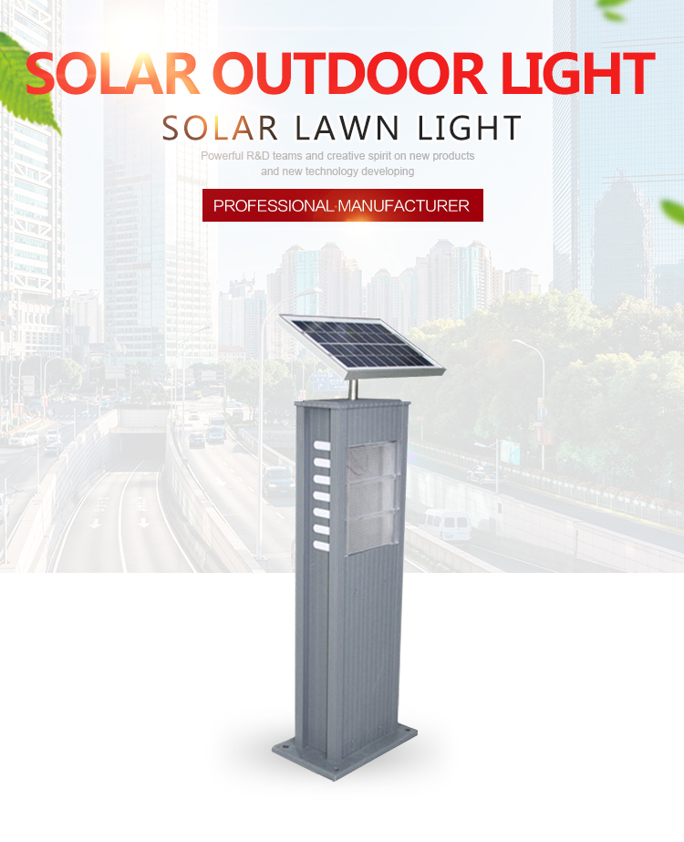 Wholesale Price Modern Aluminium Body 1W Outdoor Ip65 Outdoor Led Bollard Garden Solar Light