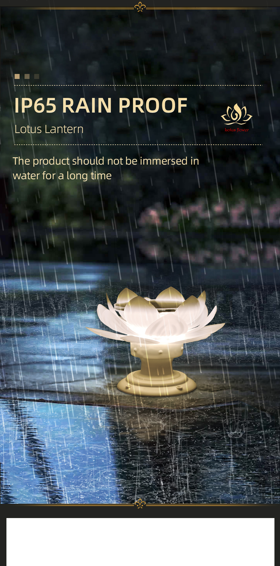 Dingdian LED Solar Lotus Lamp Outdoor Waterproof IP65 Solar Lighting Color Garden LED Night Lighting RGB Ce Terrace Lamp 80 1000