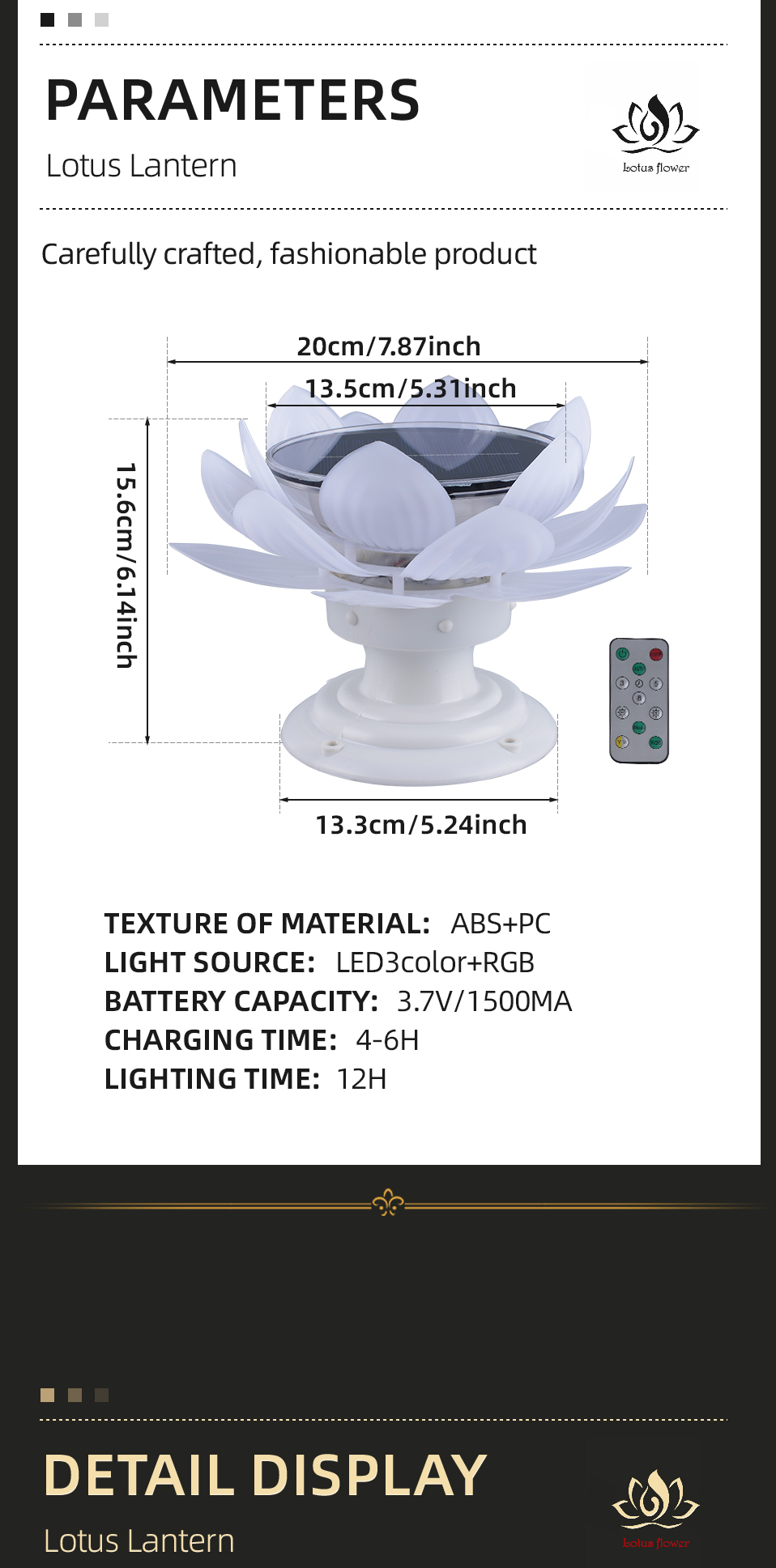 Dingdian LED Solar Lotus Lamp Outdoor Waterproof IP65 Solar Lighting Color Garden LED Night Lighting RGB Ce Terrace Lamp 80 1000