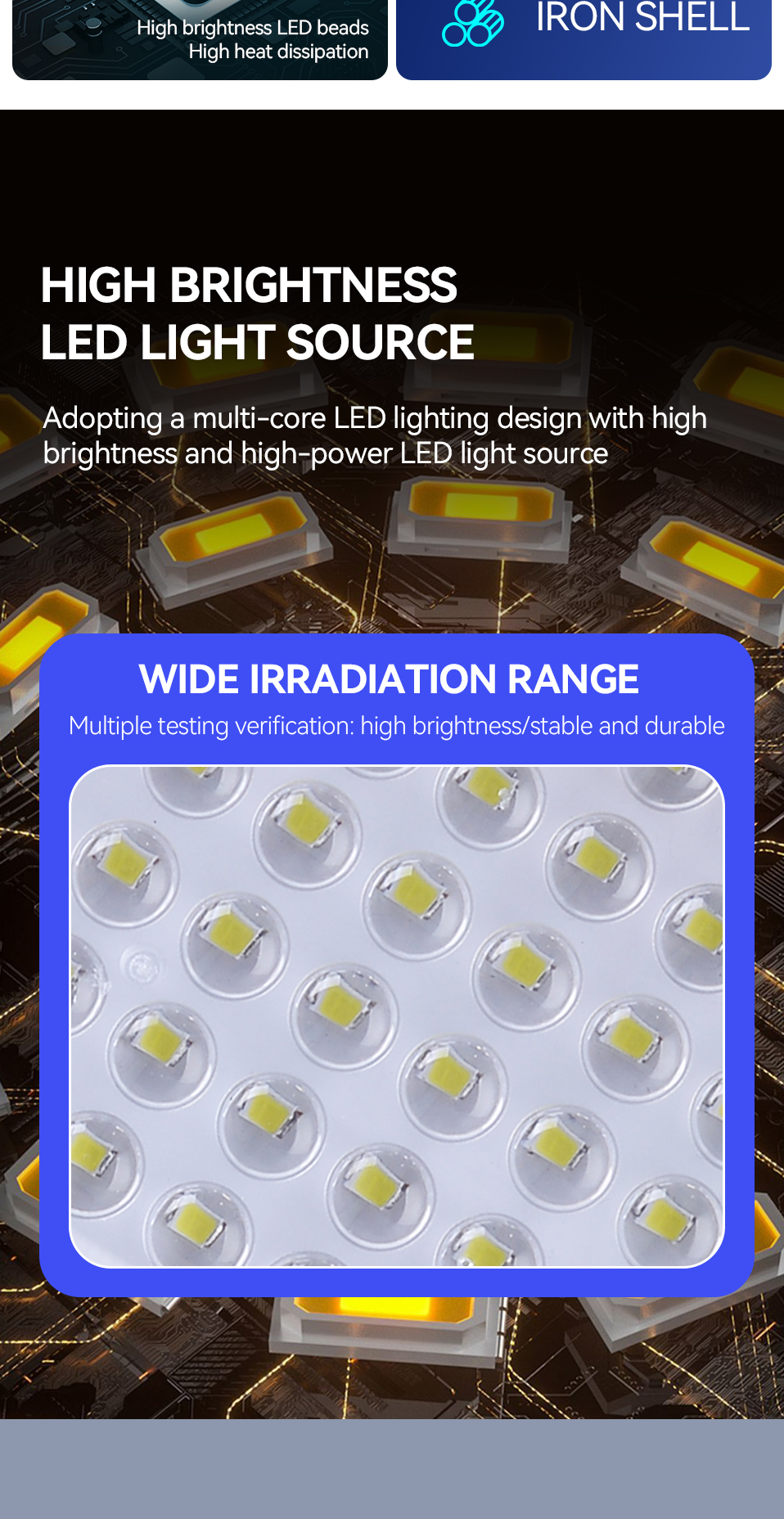 Dingdian 50W High Brightness  LED Floodlight AC185-265V Hot Sale Outdoor Wall-Mounted Iron Lamp for Garden & Street IP65 Rating