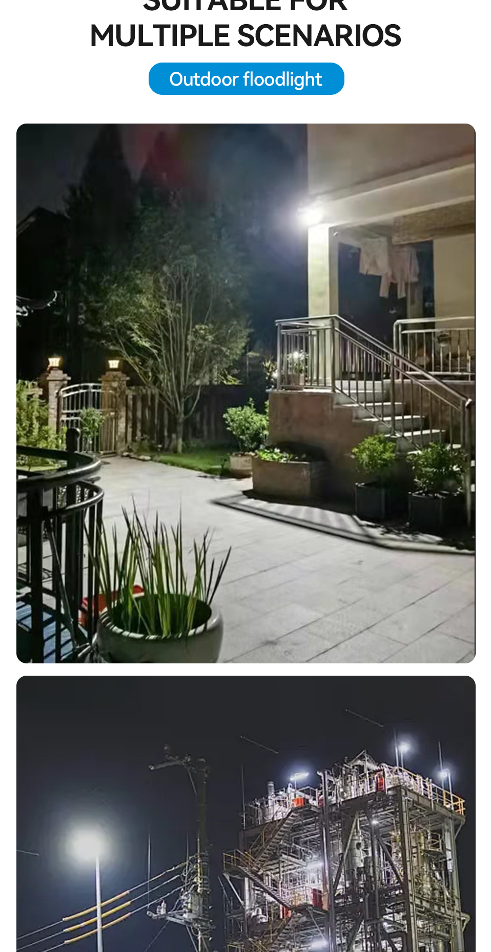 Dingdian 50W High Brightness  LED Floodlight AC185-265V Hot Sale Outdoor Wall-Mounted Iron Lamp for Garden & Street IP65 Rating