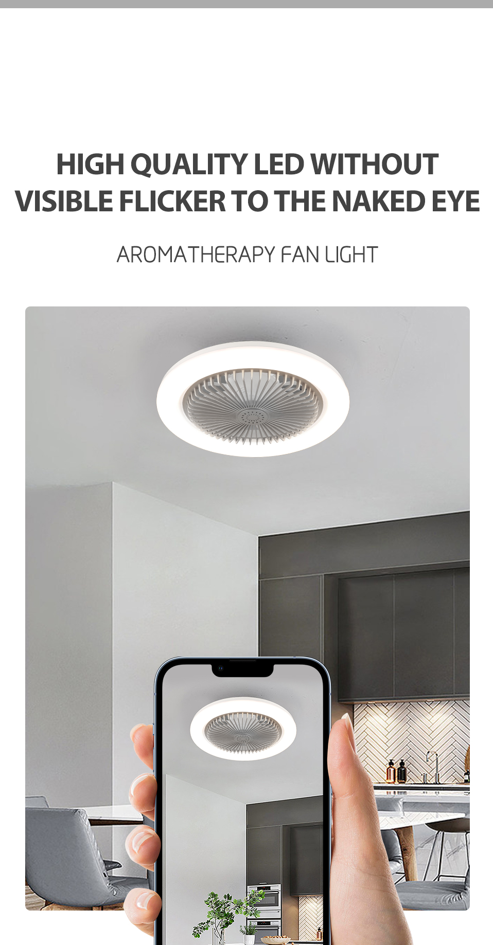 NEW Aromatherapy Ceiling Fans Light Wind Speed Led Ceiling Fan Modern AC110-265V 30W Dimmable 3 Color PC 80 Remote Co<i></i>ntrol 0.5