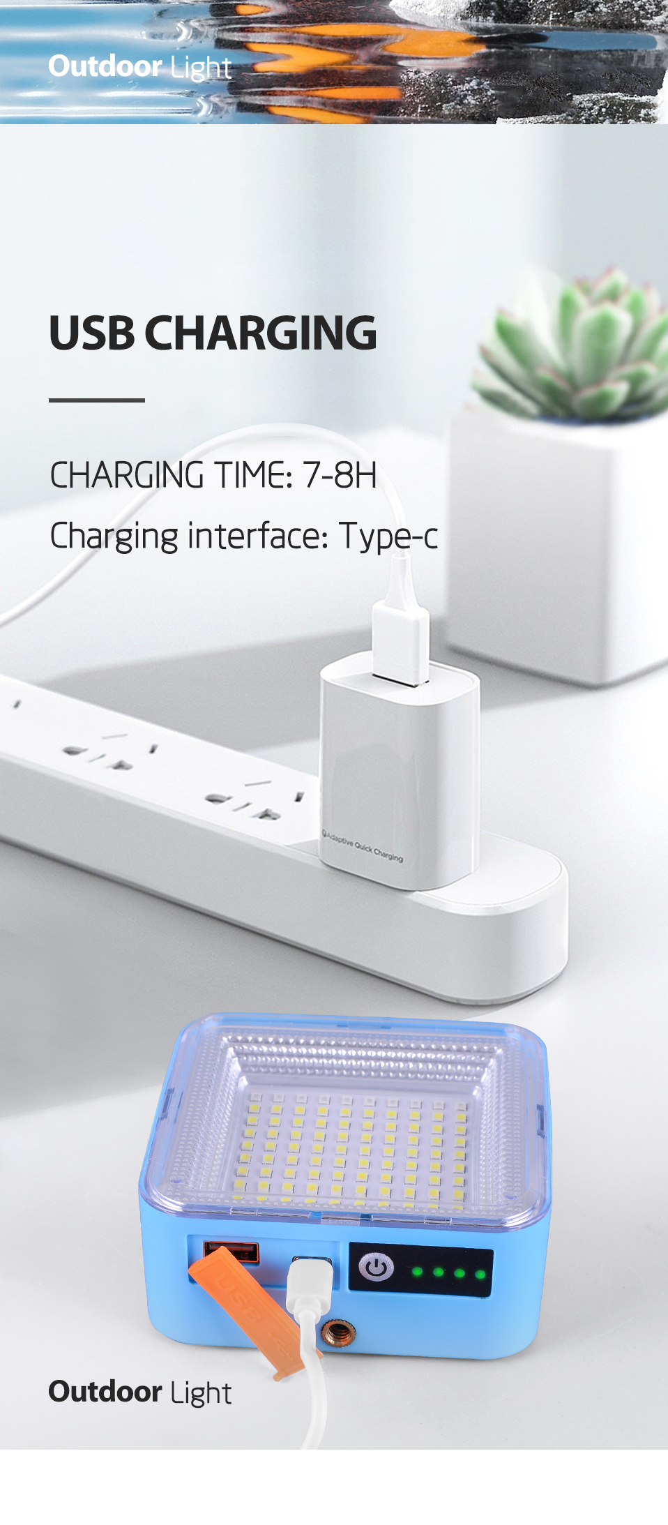 NEW Solar Powered Battery Operated Emergency Usb Rechargeable Powerbank Solar Rechargeable Led Work Light for Outdoor Camping