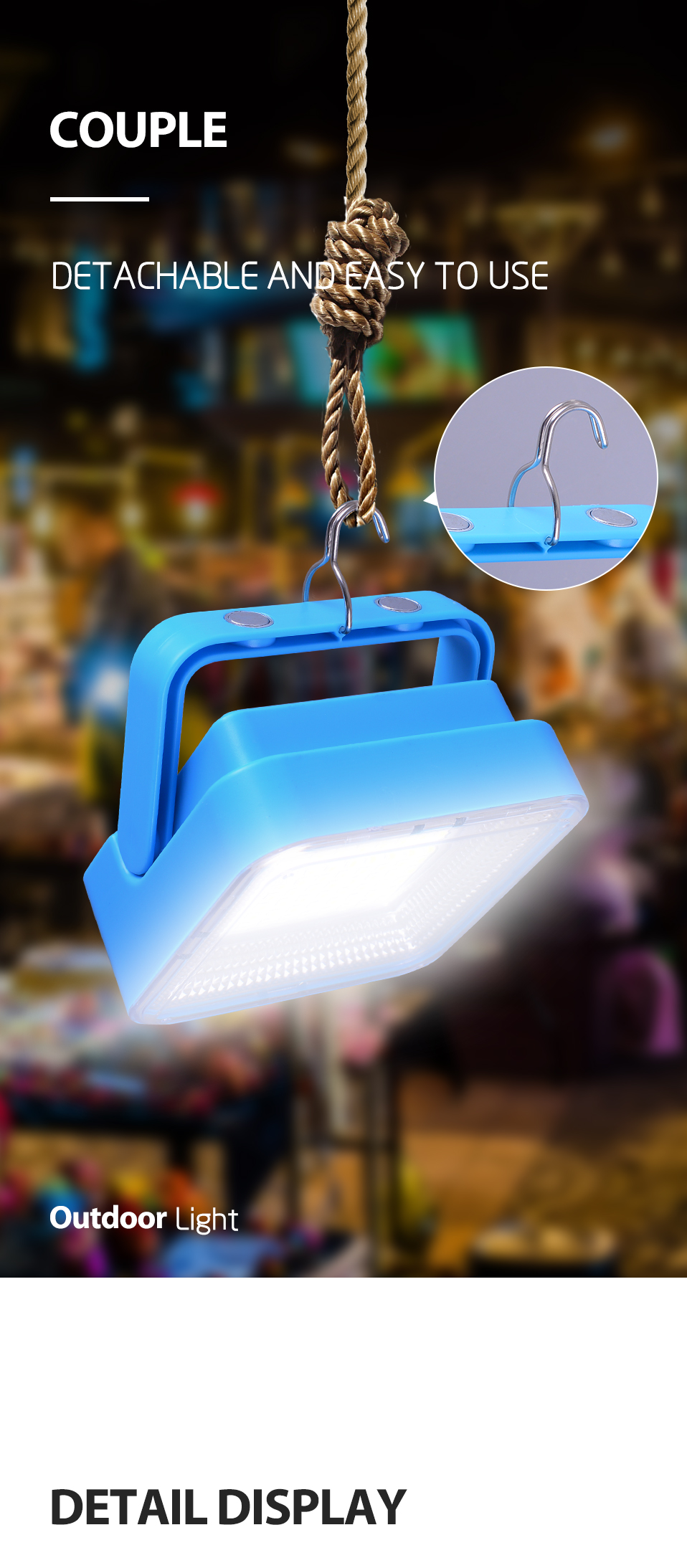 NEW Solar Powered Battery Operated Emergency Usb Rechargeable Powerbank Solar Rechargeable Led Work Light for Outdoor Camping