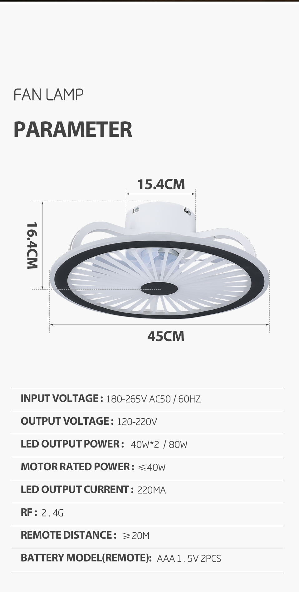 Dingdian LED NEW Modern 80W Fan Light Lamp Stepless Dimming&2.4G Remote Co<i></i>ntrol APP Co<i></i>ntrol Stepless Dimming LED Ceiling Fan