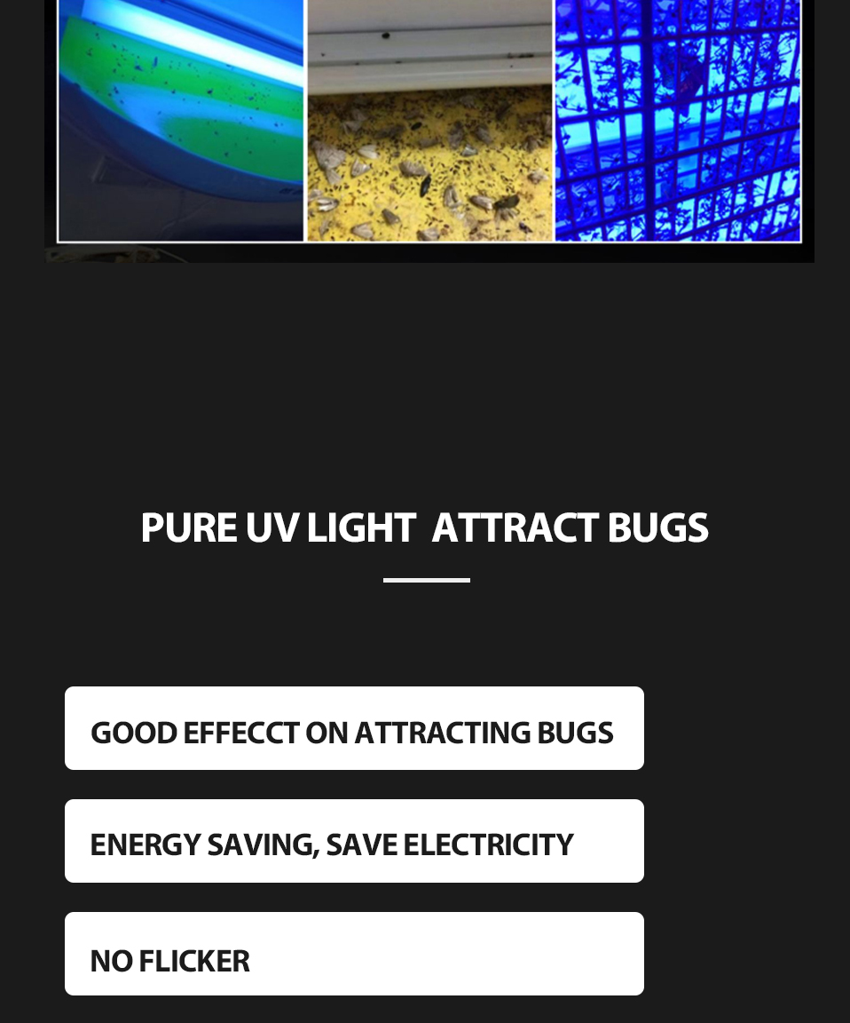 20W UV Light Bulb for Electric Bug Zapper Light Tubes Replacement