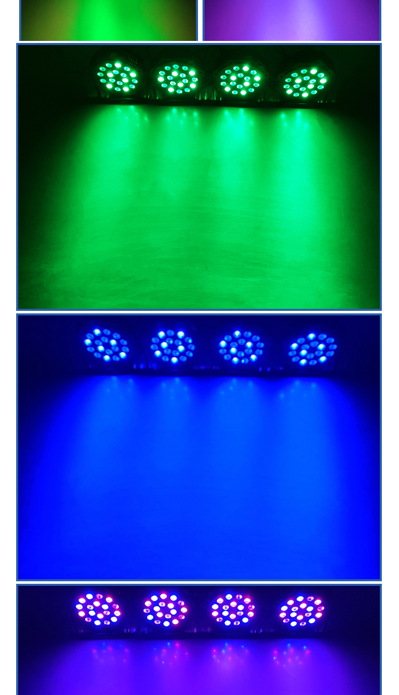 18 Beads RGBW Sound Activate DMX512 Par Stage Lights 54X3W Stage Lighting for Wedding DJ Disco LED PC 80 7 Channels Dingdian LED