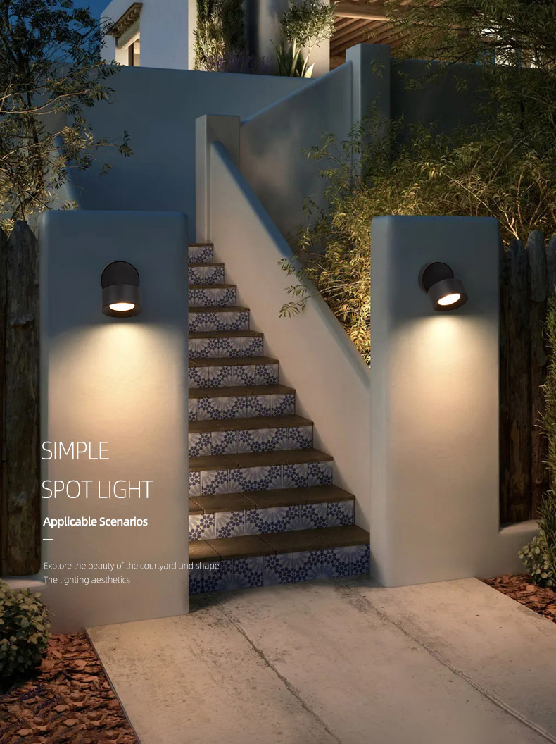 9W IP67 Outdoor LED Spotlights AC220V AC/DC12-24V Garden and Yard Wall Lamps Waterproof and Durable for Outdoor Use