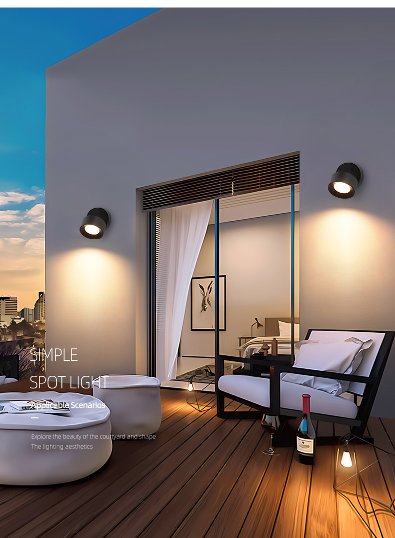 9W IP67 Outdoor LED Spotlights AC220V AC/DC12-24V Garden and Yard Wall Lamps Waterproof and Durable for Outdoor Use
