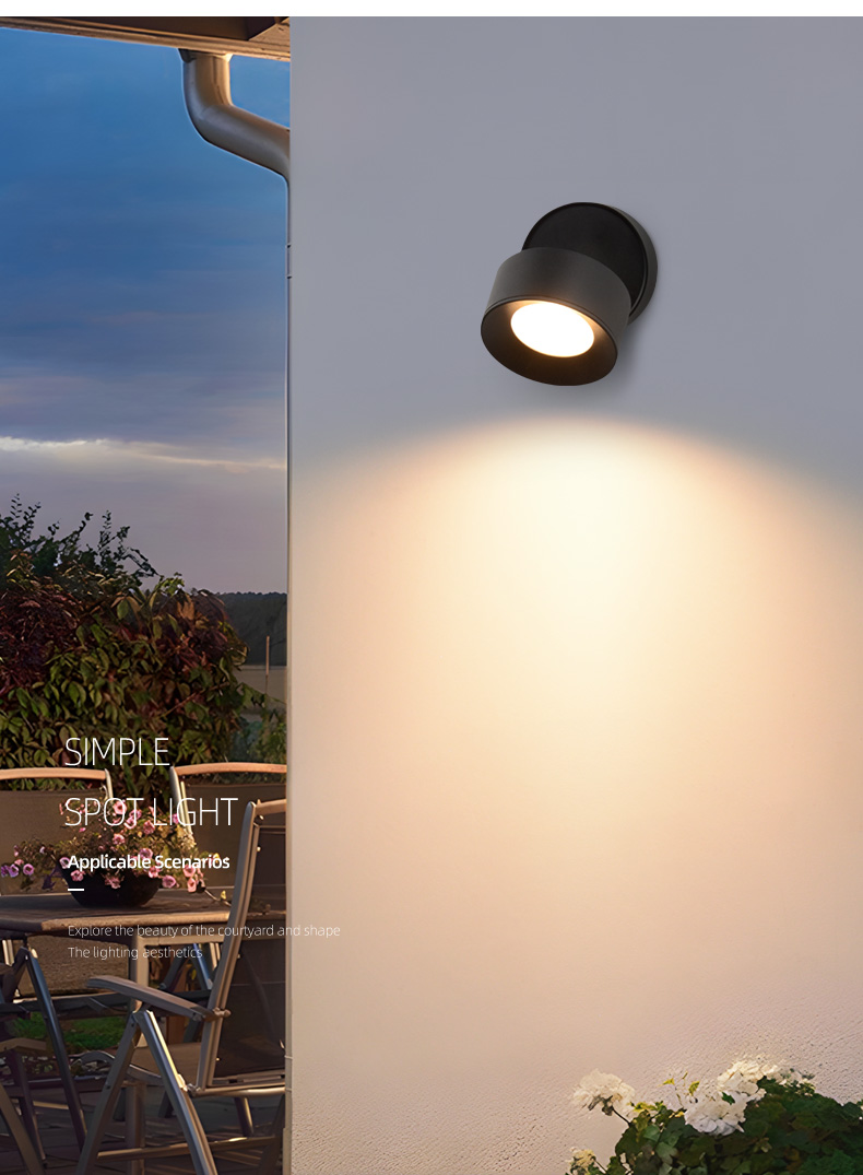 9W IP67 Outdoor LED Spotlights AC220V AC/DC12-24V Garden and Yard Wall Lamps Waterproof and Durable for Outdoor Use