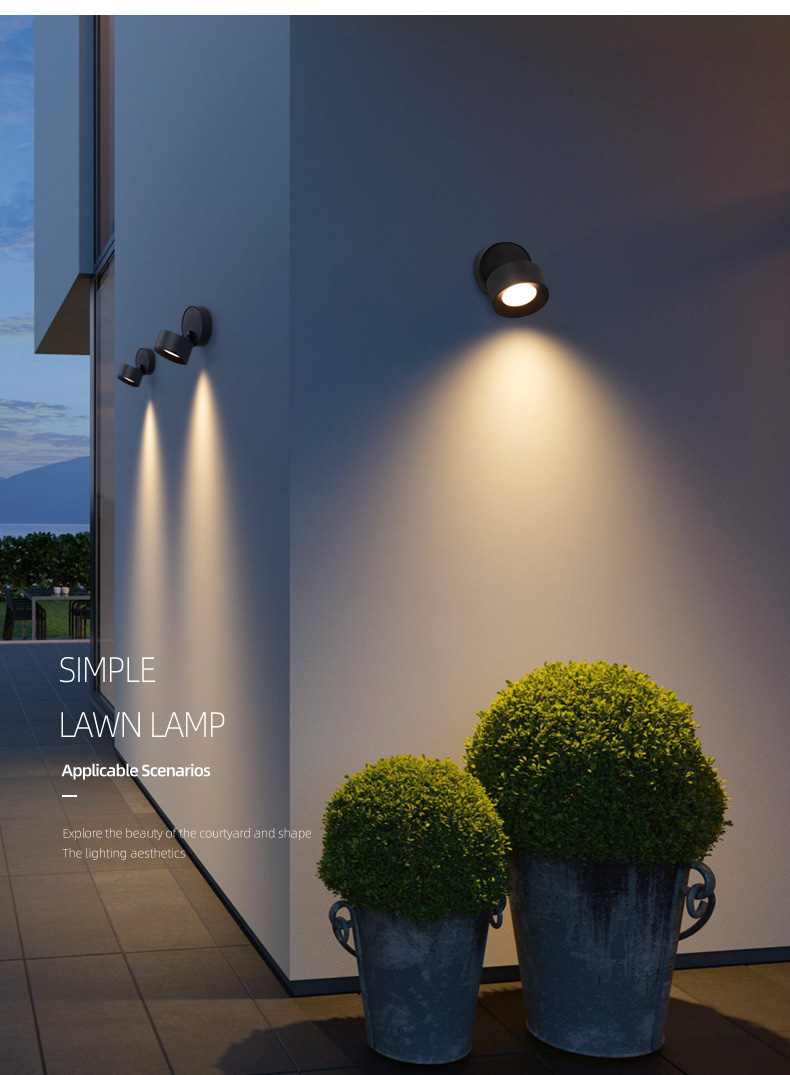9W IP67 Outdoor LED Spotlights AC220V AC/DC12-24V Garden and Yard Wall Lamps Waterproof and Durable for Outdoor Use