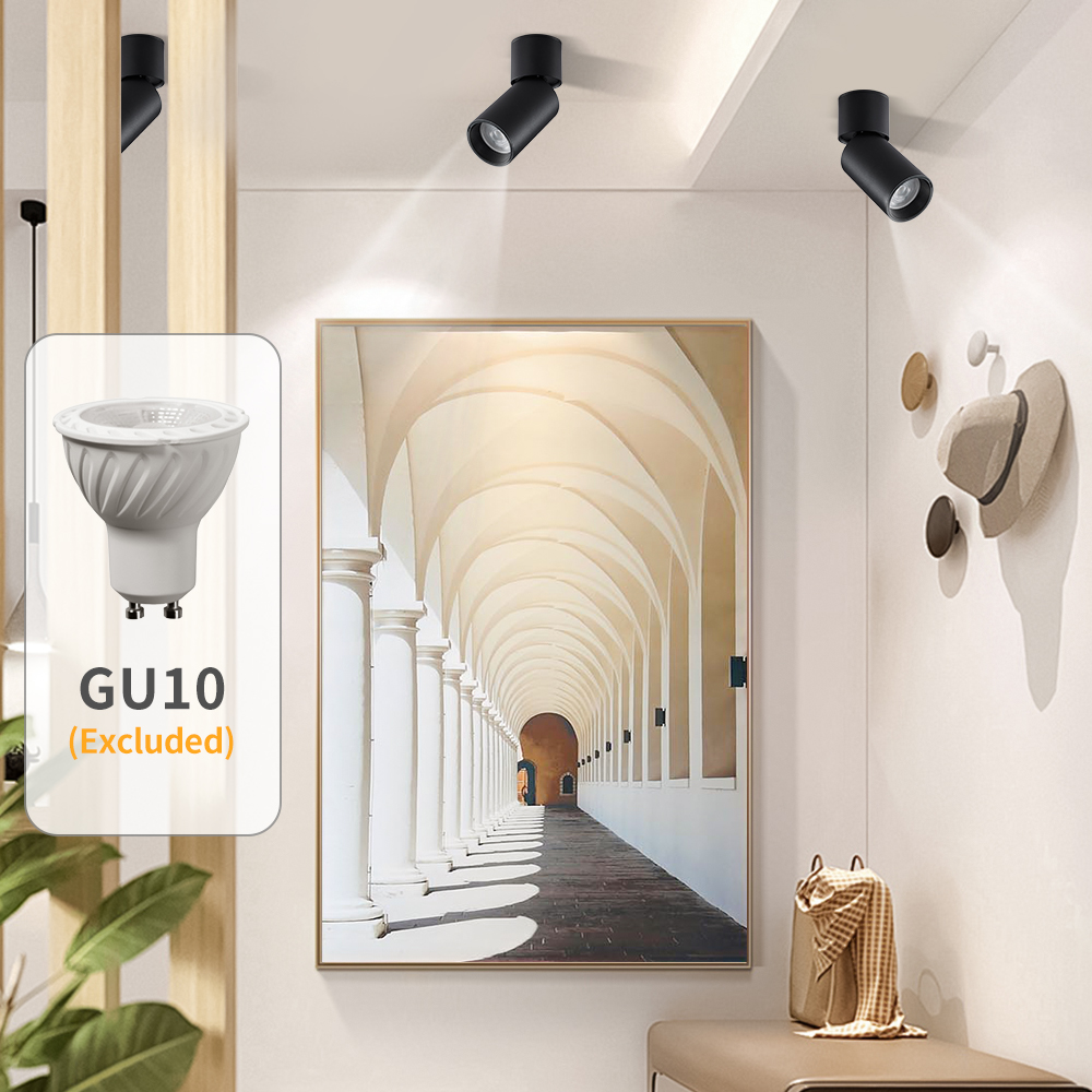 Modern Design GU10 LED Adjustable Downlight Aluminum Mini Spot Light for Home 220V Surface Mounted for Living Room & Hotel