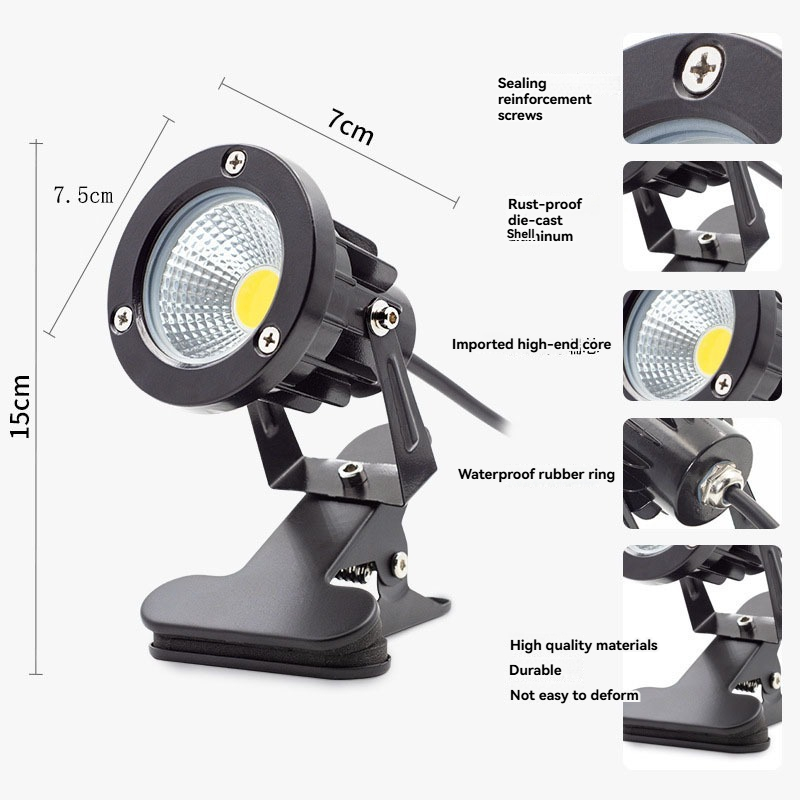 20W COB Garden LED Flood Light 12V/110V/220V Spike Spotlight for Outdoor Garden Lighting with IP65 Rating