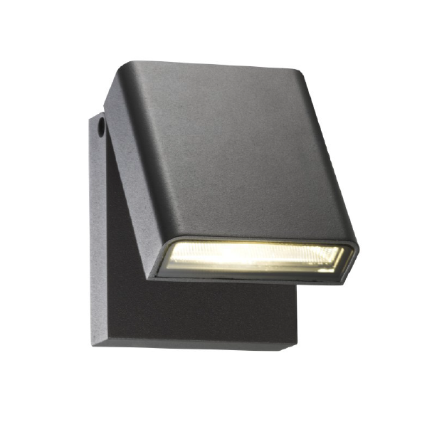 Waterproof Mounted Adjustable Head Black Aluminum LED Outdoor Wall Fence Electric Lights WL3650