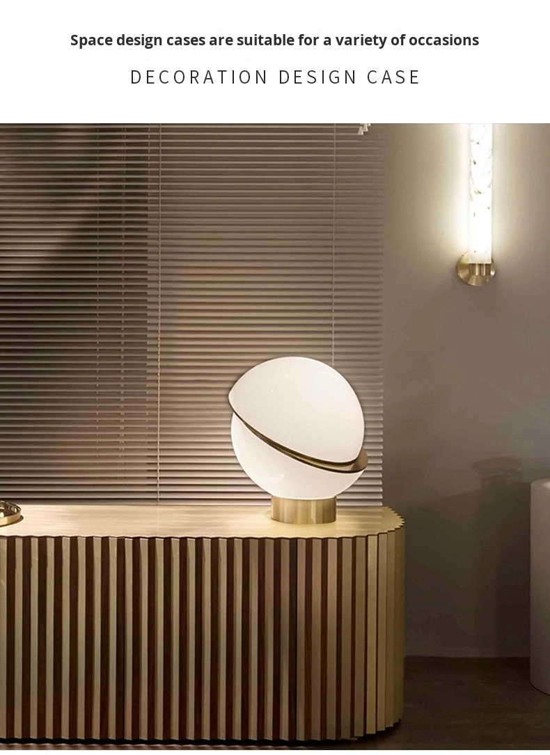 Modern Minimalist LED Table Lamp Dislocation Ball Acrylic Moon Design Bedroom or Study Electric Power Supply