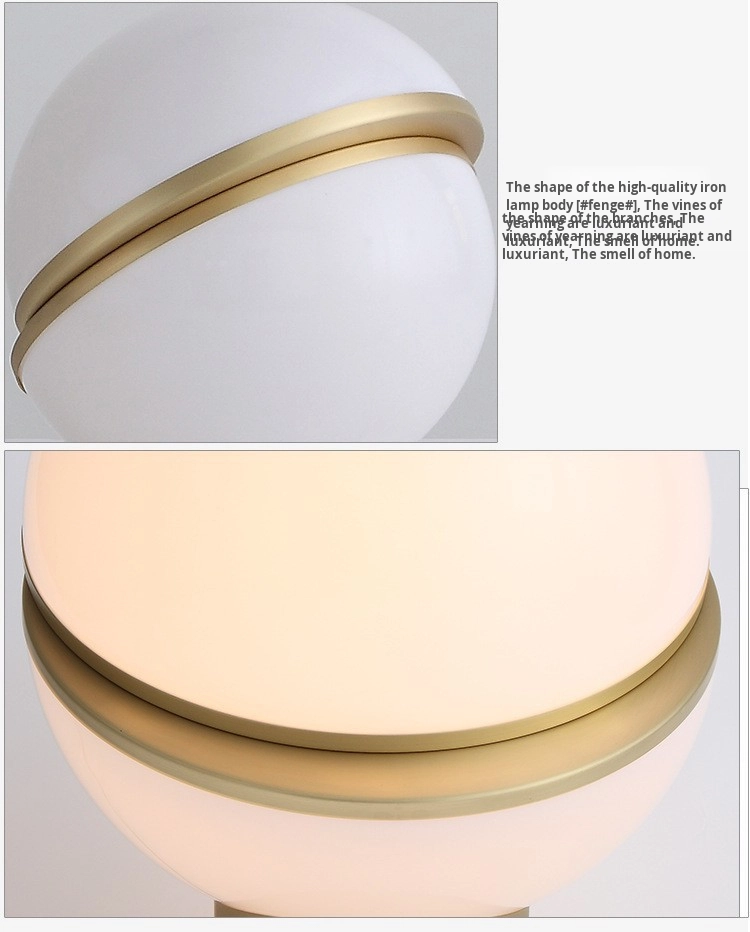 Modern Minimalist LED Table Lamp Dislocation Ball Acrylic Moon Design Bedroom or Study Electric Power Supply
