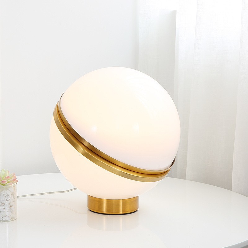 Modern Minimalist LED Table Lamp Dislocation Ball Acrylic Moon Design Bedroom or Study Electric Power Supply