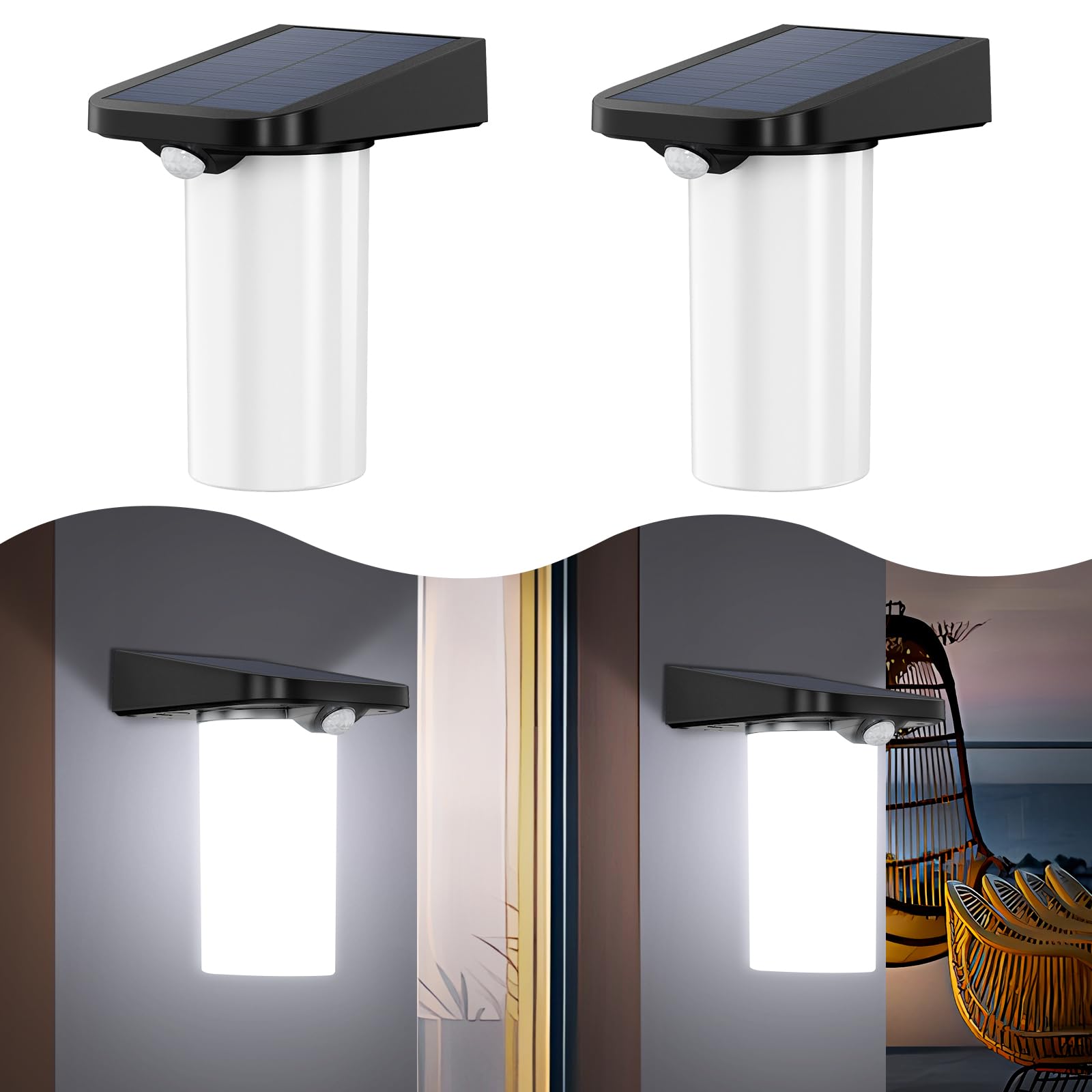 6W Motion Sensor IP65 Outdoor Solar LED Wall Light SWL2120