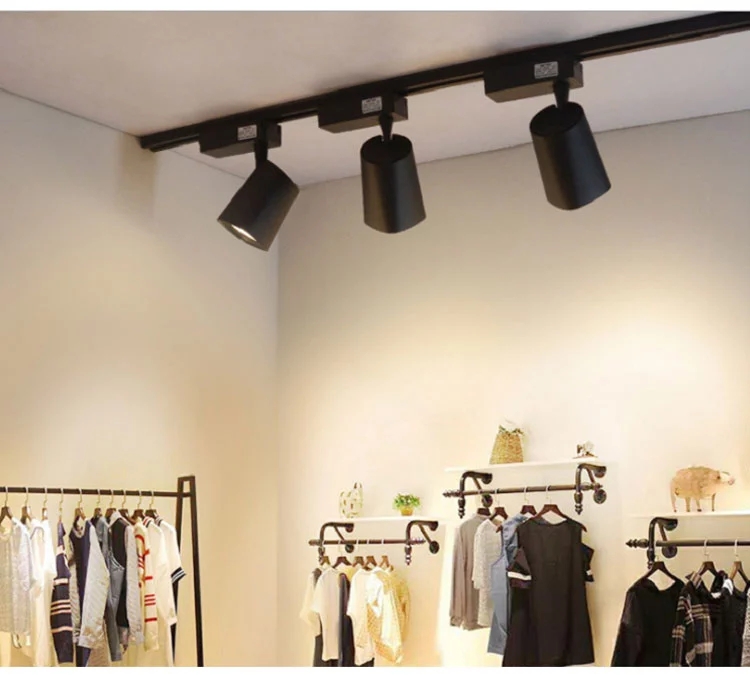 New Design Full Watt Led Track Lights Dali Anti Glare Led Cob 3/4 Phase Lighting Track 12w for Art Gallery