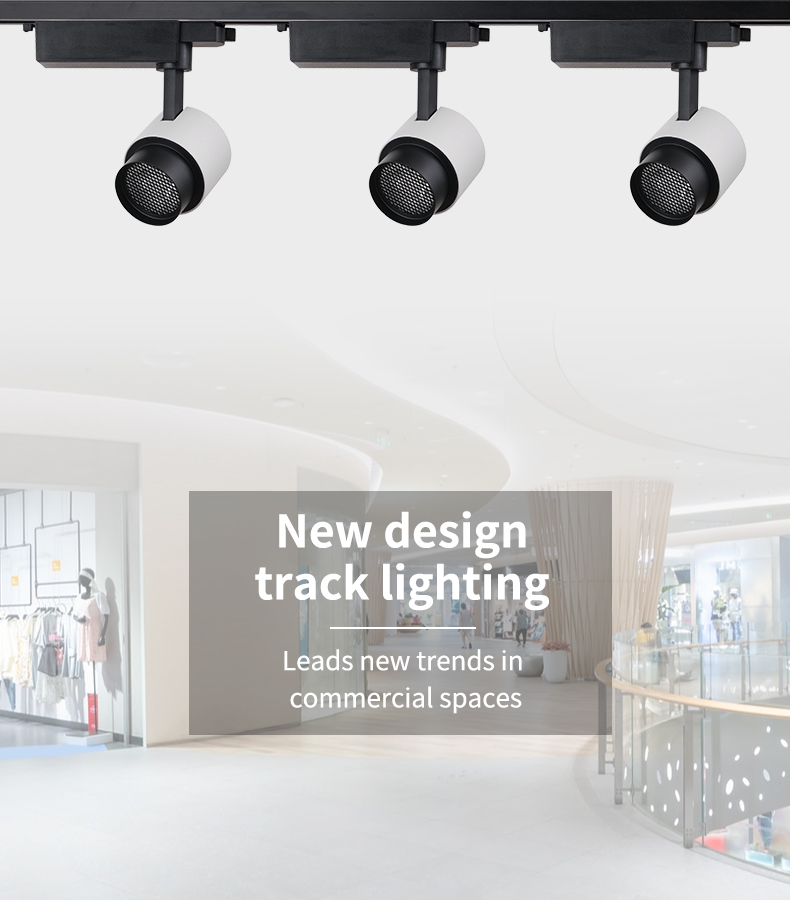 Aluminum Profiles Tracklight Unique Design Easy to Install Led Cob Track Light 18W 20W 24W Adjustable Track Lighting