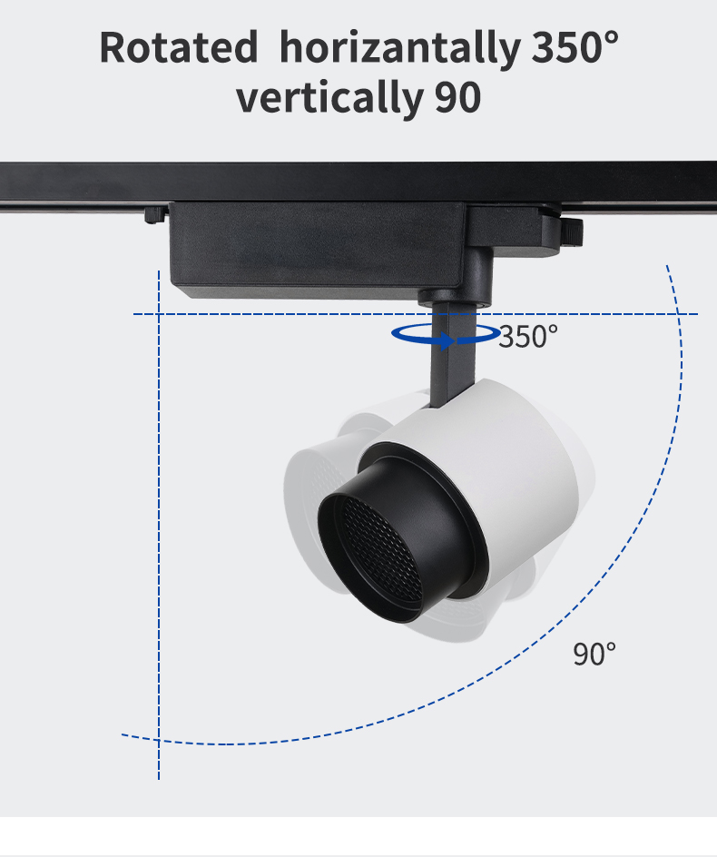 Aluminum Profiles Tracklight Unique Design Easy to Install Led Cob Track Light 18W 20W 24W Adjustable Track Lighting