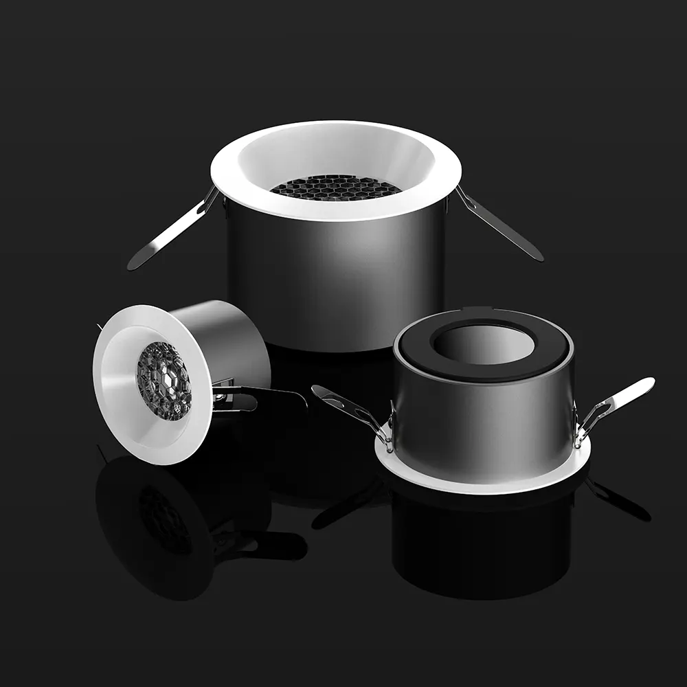 AC110V 220V Wide Voltage Modern Round Ceiling Light Anti Glare Aluminum Shell Recessed Ceiling Light for Wedding