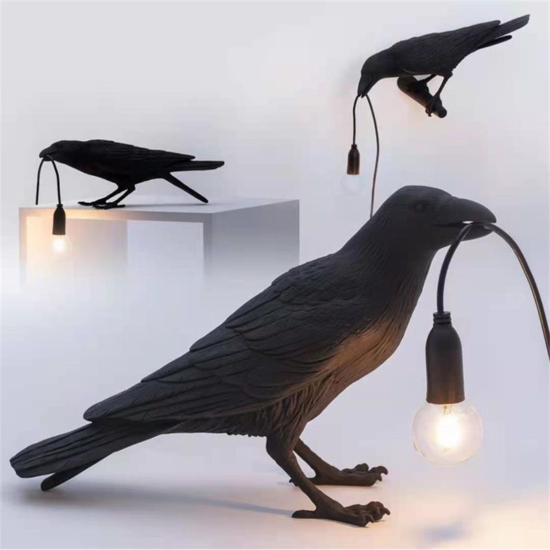 Table Desk Lamps LED Resin Modern Nordic Creative Lucky Bird Decoration Lighting for Home