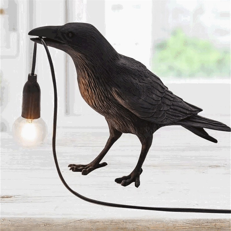 Table Desk Lamps LED Resin Modern Nordic Creative Lucky Bird Decoration Lighting for Home