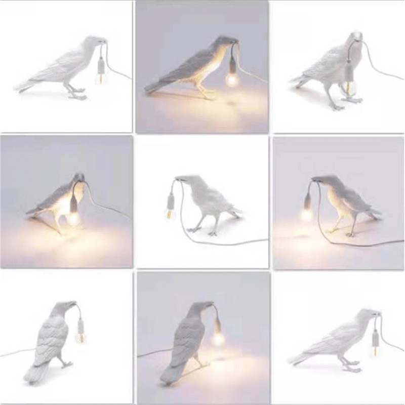 Table Desk Lamps LED Resin Modern Nordic Creative Lucky Bird Decoration Lighting for Home