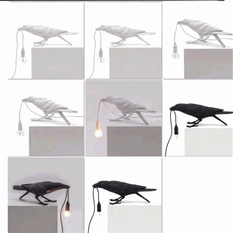 Table Desk Lamps LED Resin Modern Nordic Creative Lucky Bird Decoration Lighting for Home