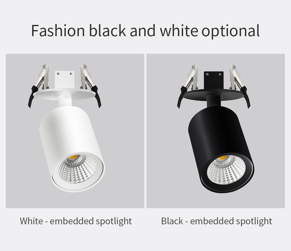 High Quality 9W LED Spotlight COB Downlight for Clothing Stores White LED Lamp 220V for Living Room Ceiling Spot Light AC Power